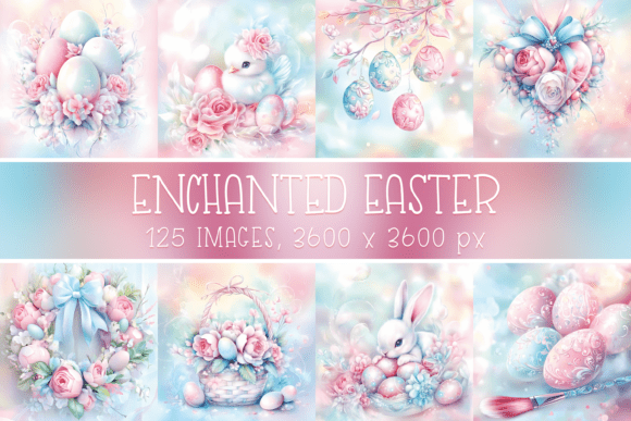 Download Enchanted Easter Pastel Digital Papers - Enchanted easter Collection