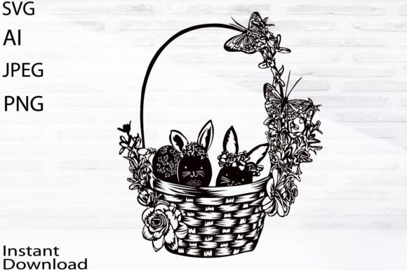 Download Easter Basket Svg/Jpg/Png/Ai/Easter Gift - Easter basket svg Collection