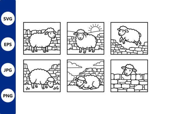 Download Pastoral Sheep Line Art - Sheep line art Collection